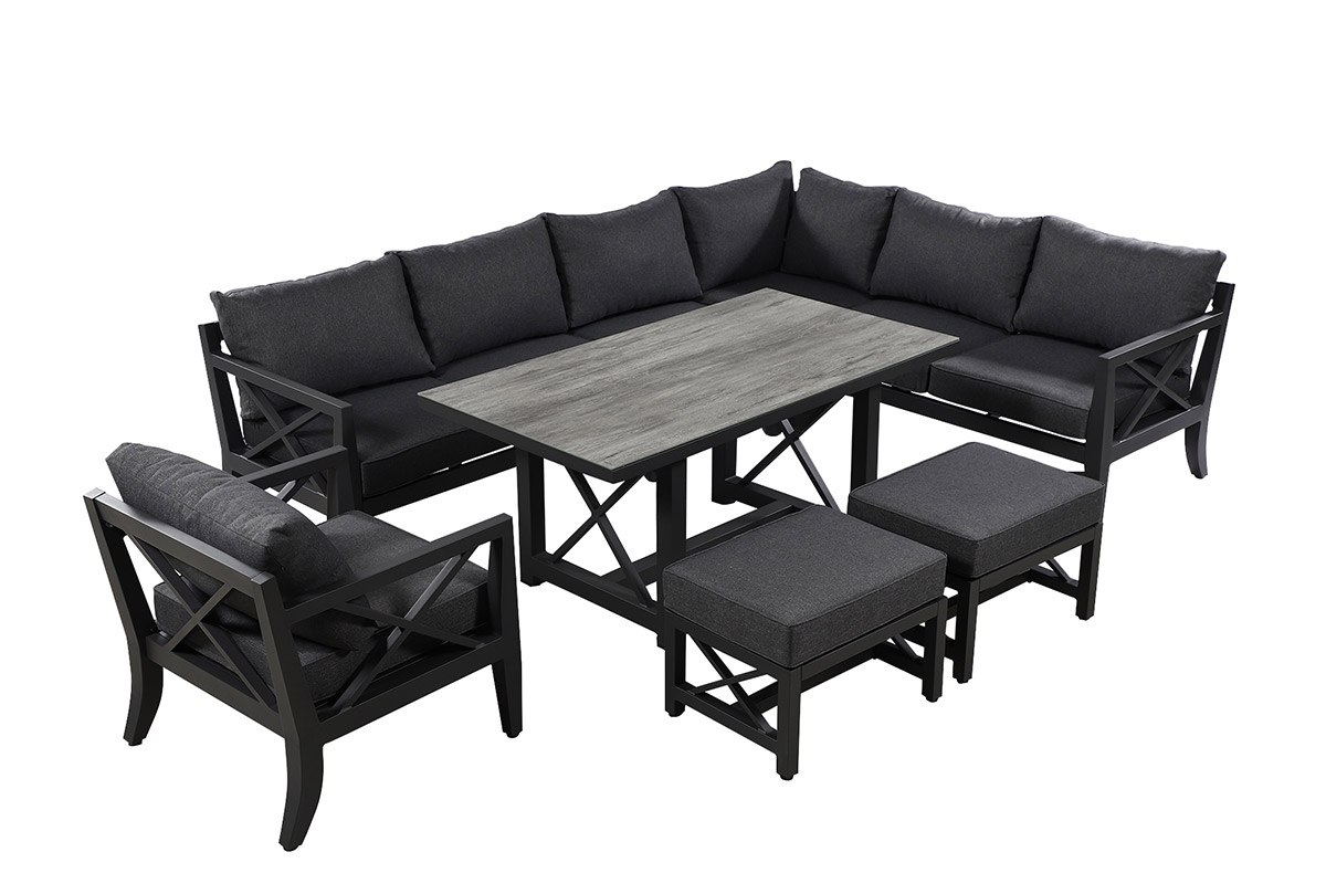Sorrento Rectangular Casual Dining Set with Lounge Chair