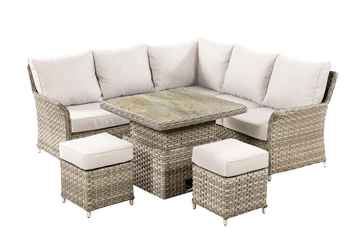 Heritage Square Casual Dining Set with Adjustable Table